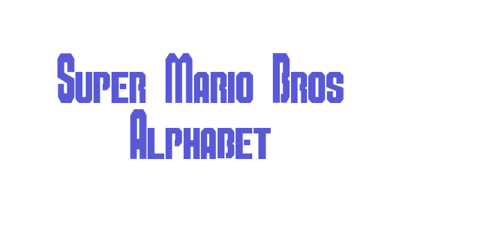 Super Mario Bros Alphabet Font Download