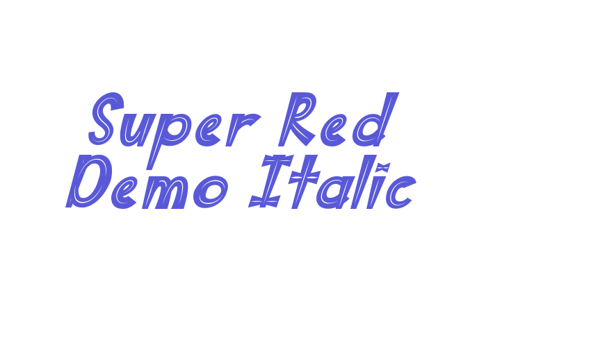 Super Red Demo Italic Font Download