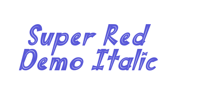 Super Red Demo Italic Font Download