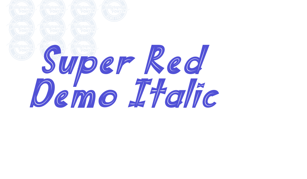 Super Red Demo Italic-font-download