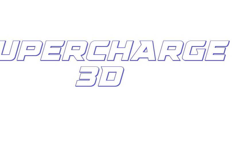 Supercharge 3D Font Download