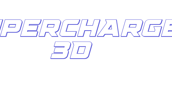 Supercharge 3D Font