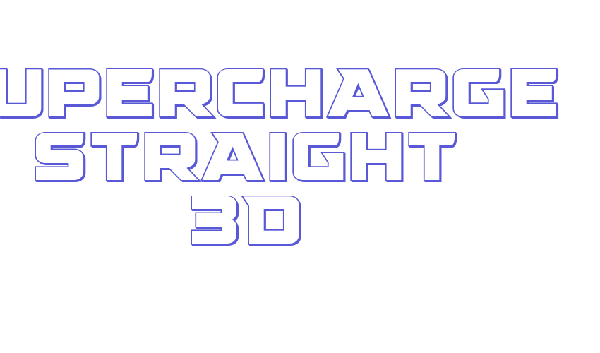 Supercharge Straight 3D Font Download