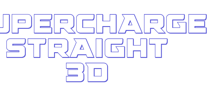 Supercharge Straight 3D Font Download