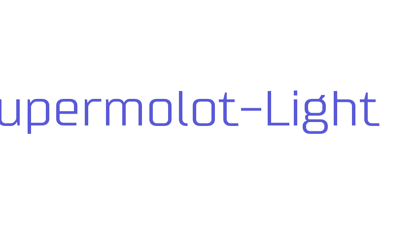 Supermolot-Light Font