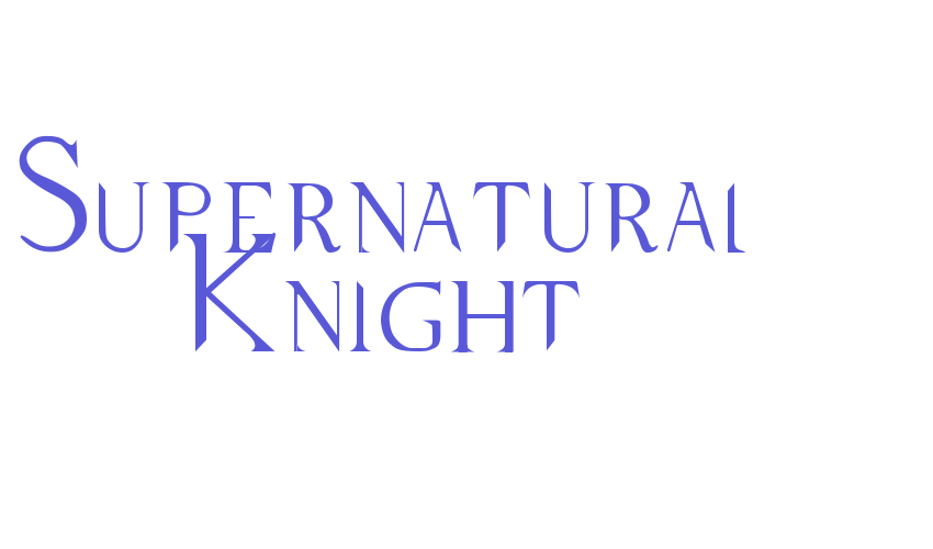 Supernatural Knight Font Download