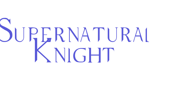 Supernatural Knight Font Download