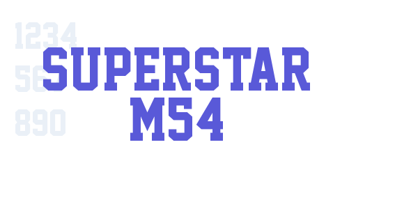 Superstar M54 font free