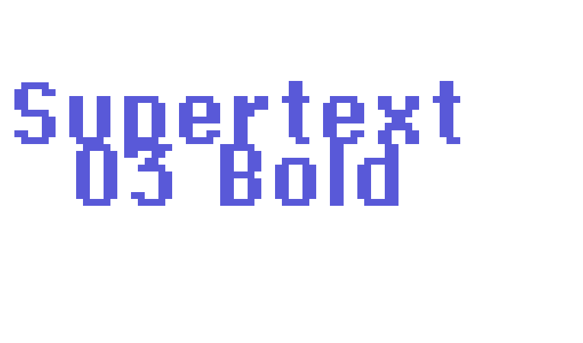 Supertext 03 Bold Font