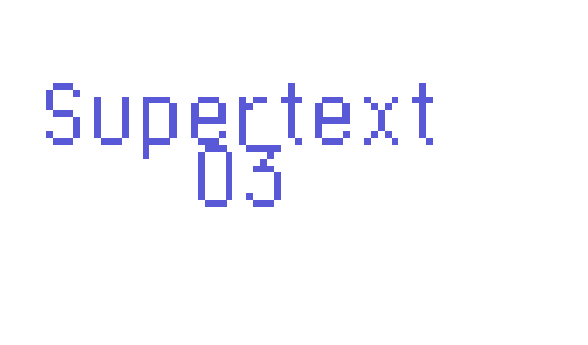 Supertext 03 Font