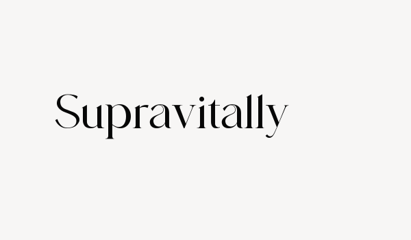 Supravitally Font