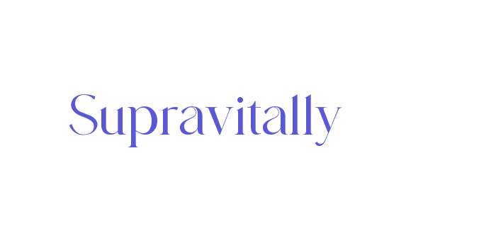 Supravitally Font Download