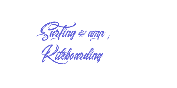 Surfing & Kiteboarding Font