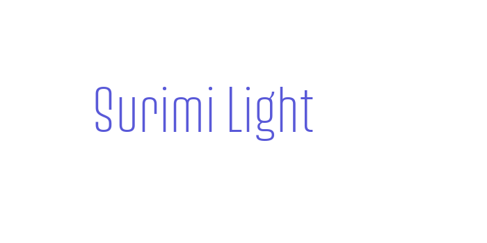 Surimi Light Font Download