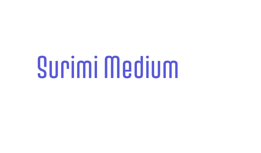 Surimi Medium Font Download