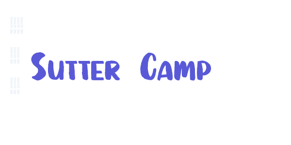 Sutter Camp font free