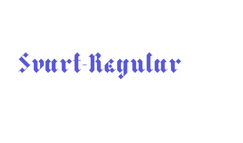 Svart-Regular Font