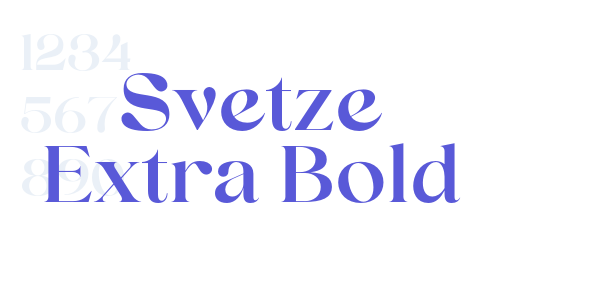 Svetze Extra Bold font