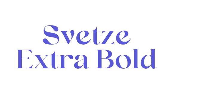 Svetze Extra Bold Font Download