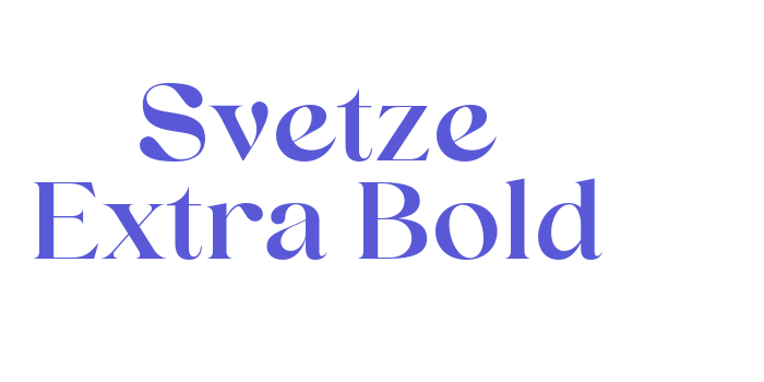 Svetze Extra Bold Font