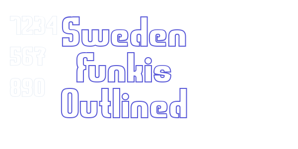 Sweden Funkis Outlined font free