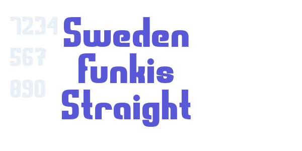 Sweden Funkis Straight font free