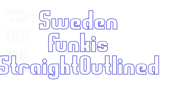 Sweden Funkis StraightOutlined font free