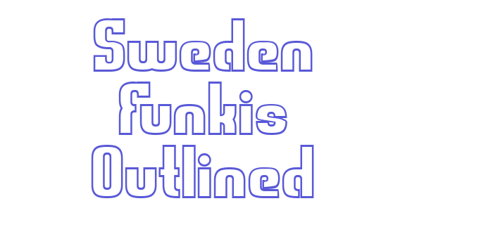 Sweden Funkis Outlined Font