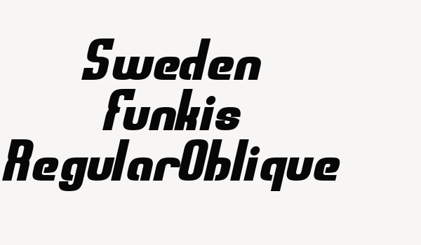 Sweden Funkis RegularOblique Font