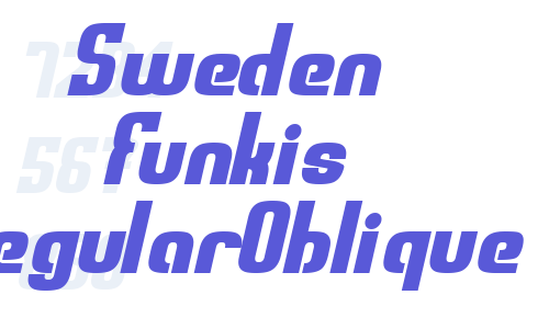 Sweden Funkis RegularOblique Font Download