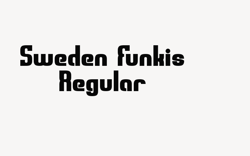 Sweden Funkis Regular Font