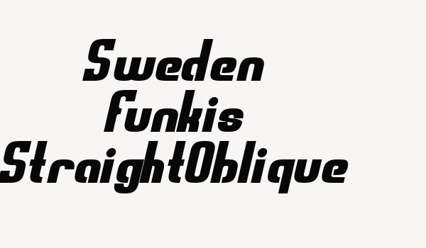 Sweden Funkis StraightOblique Font