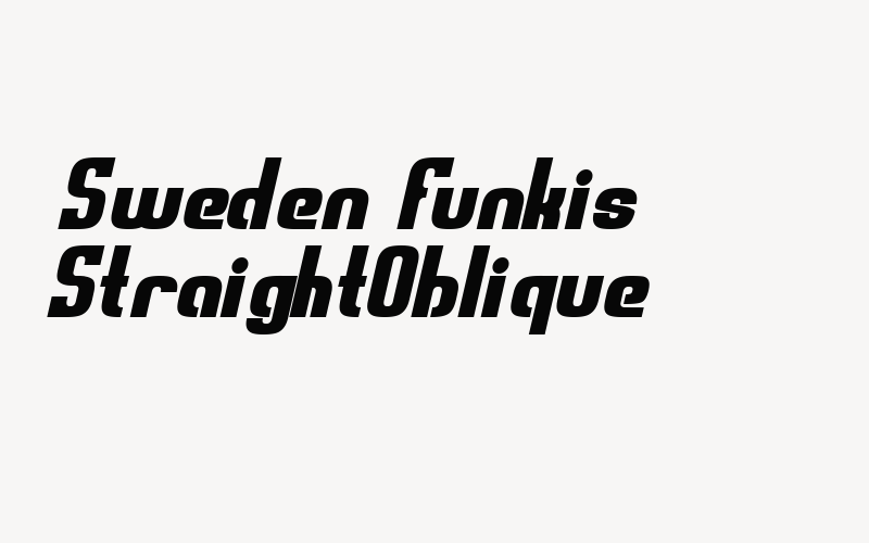 Sweden Funkis StraightOblique Font