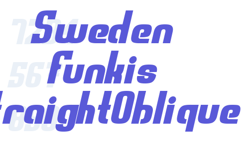 Sweden Funkis StraightOblique Font Download