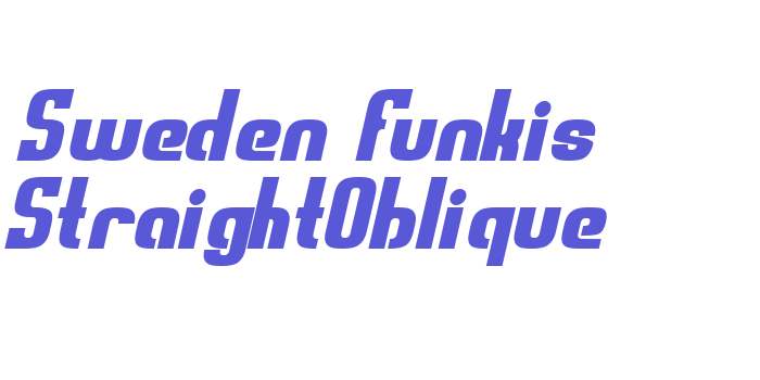 Sweden Funkis StraightOblique Font Download