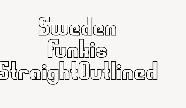 Sweden Funkis StraightOutlined Font