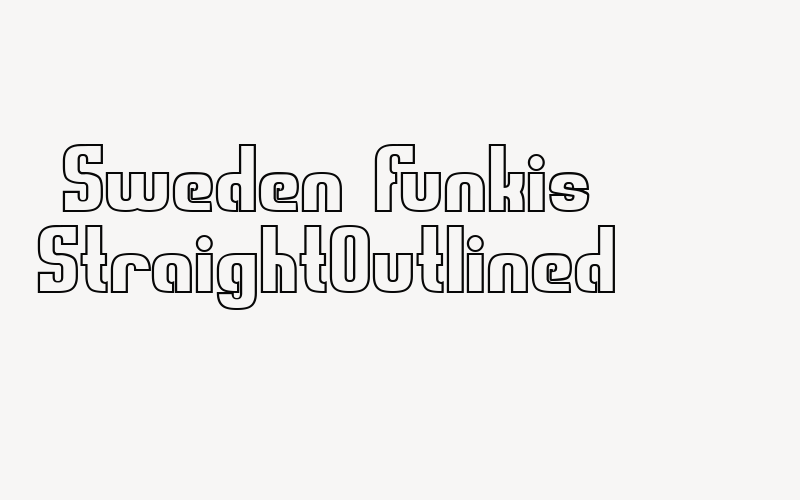 Sweden Funkis StraightOutlined Font