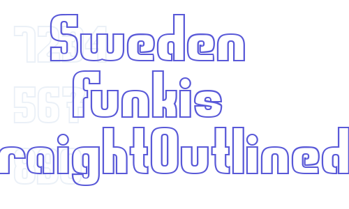 Sweden Funkis StraightOutlined Font Download