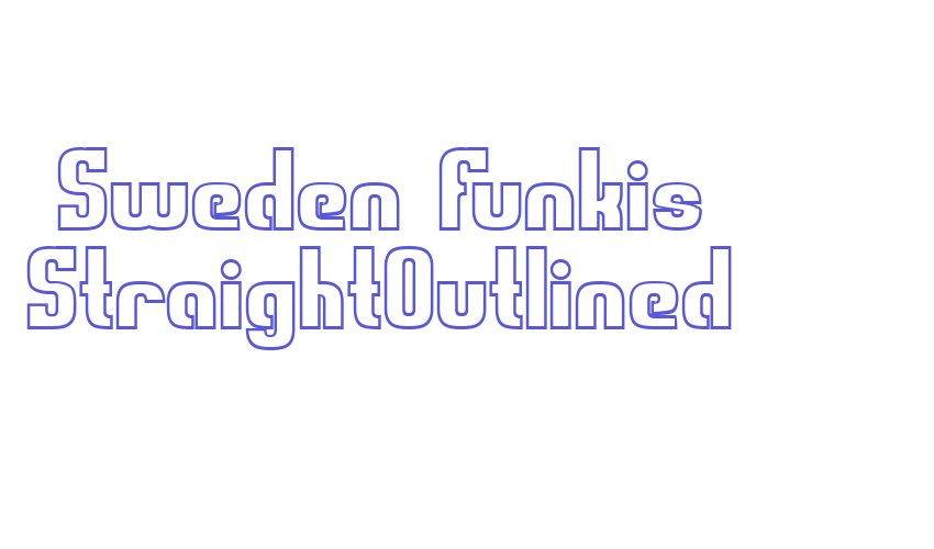 Sweden Funkis StraightOutlined Font