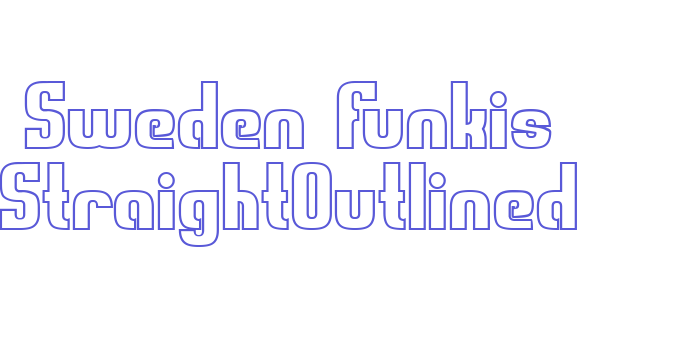 Sweden Funkis StraightOutlined Font Download