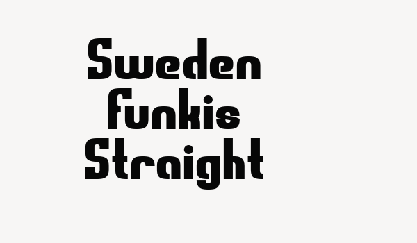 Sweden Funkis Straight Font