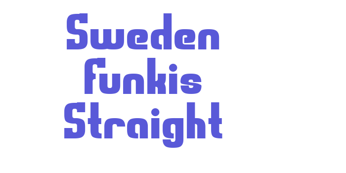 Sweden Funkis Straight Font