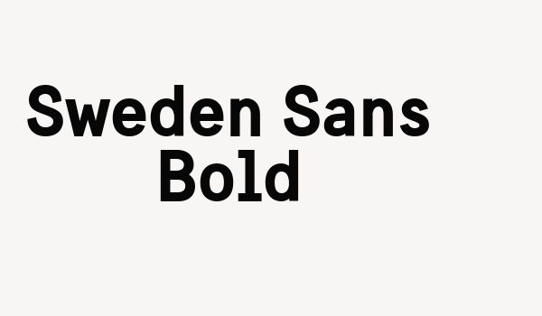 Sweden Sans Bold Font