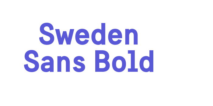 Sweden Sans Bold Font