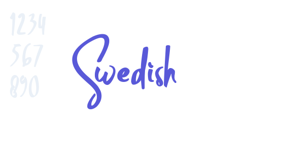 Swedish font