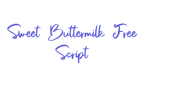 Sweet Buttermilk Free Script font free