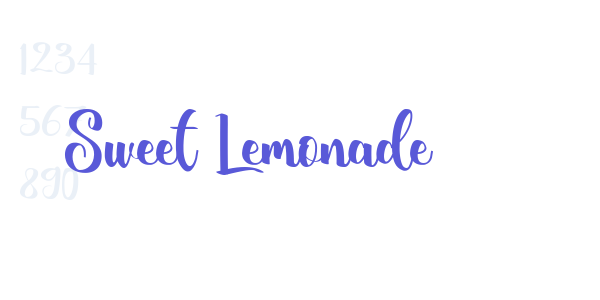 Sweet Lemonade font free