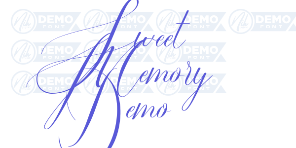 Sweet Memory Demo font