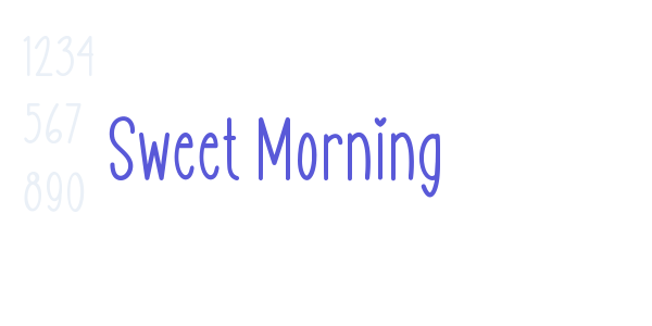 Sweet Morning font free