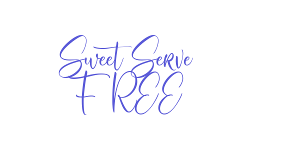 Sweet Serve FREE font